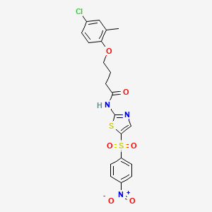 molecular formula C20H18ClN3O6S2 B4804887 4-(4-chloro-2-methylphenoxy)-N-{5-[(4-nitrophenyl)sulfonyl]-1,3-thiazol-2-yl}butanamide 