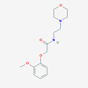 molecular formula C15H22N2O4 B480489 2-(2-methoxyphenoxy)-N-[2-(4-morpholinyl)ethyl]acetamide CAS No. 433330-24-6
