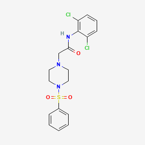 N~1~-(2,6-DICHLOROPHENYL)-2-[4-(PHENYLSULFONYL)PIPERAZINO]ACETAMIDE