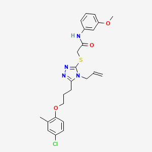 2-({4-allyl-5-[3-(4-chloro-2-methylphenoxy)propyl]-4H-1,2,4-triazol-3-yl}thio)-N-(3-methoxyphenyl)acetamide