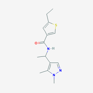 molecular formula C14H19N3OS B4804997 N-[1-(1,5-dimethyl-1H-pyrazol-4-yl)ethyl]-5-ethyl-3-thiophenecarboxamide 