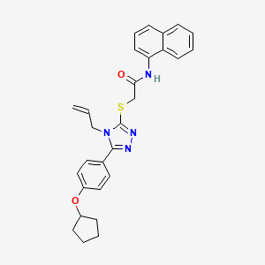 molecular formula C28H28N4O2S B4805005 2-({4-allyl-5-[4-(cyclopentyloxy)phenyl]-4H-1,2,4-triazol-3-yl}thio)-N-1-naphthylacetamide 