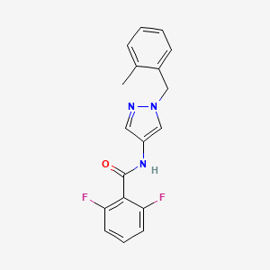 molecular formula C18H15F2N3O B4805018 2,6-difluoro-N-[1-(2-methylbenzyl)-1H-pyrazol-4-yl]benzamide 