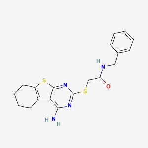 2-[(4-amino-5,6,7,8-tetrahydro[1]benzothieno[2,3-d]pyrimidin-2-yl)thio]-N-benzylacetamide