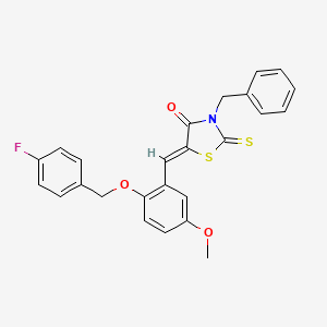 molecular formula C25H20FNO3S2 B4805057 3-benzyl-5-{2-[(4-fluorobenzyl)oxy]-5-methoxybenzylidene}-2-thioxo-1,3-thiazolidin-4-one 