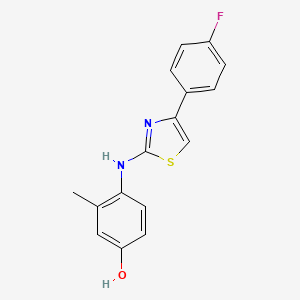 molecular formula C16H13FN2OS B4805115 4-[[4-(4-Fluorophenyl)-1,3-thiazol-2-yl]amino]-3-methylphenol 