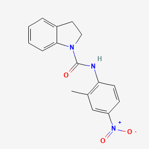 molecular formula C16H15N3O3 B4805118 N-(2-methyl-4-nitrophenyl)-1-indolinecarboxamide 