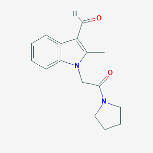 molecular formula C16H18N2O2 B480512 2-Methyl-1-(2-oxo-2-pyrrolidin-1-yl-ethyl)-1H-indole-3-carbaldehyde CAS No. 431910-43-9