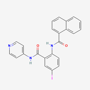 N-[4-iodo-2-(pyridin-4-ylcarbamoyl)phenyl]naphthalene-1-carboxamide