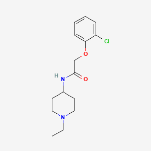 molecular formula C15H21ClN2O2 B4805143 2-(2-chlorophenoxy)-N-(1-ethylpiperidin-4-yl)acetamide 