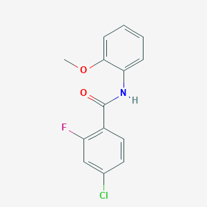 molecular formula C14H11ClFNO2 B4805153 4-chloro-2-fluoro-N-(2-methoxyphenyl)benzamide 