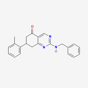 2-(benzylamino)-7-(2-methylphenyl)-7,8-dihydroquinazolin-5(6H)-one