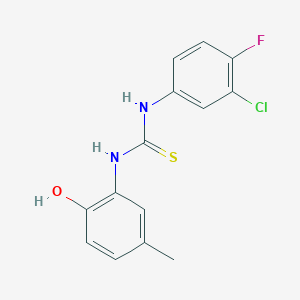 N-(3-chloro-4-fluorophenyl)-N'-(2-hydroxy-5-methylphenyl)thiourea