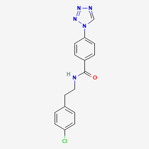 molecular formula C16H14ClN5O B4805337 N-[2-(4-chlorophenyl)ethyl]-4-(1H-tetrazol-1-yl)benzamide 