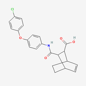 3-{[4-(4-CHLOROPHENOXY)ANILINO]CARBONYL}BICYCLO[2.2.2]OCT-5-ENE-2-CARBOXYLIC ACID