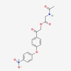 2-[4-(4-NITROPHENOXY)PHENYL]-2-OXOETHYL 2-(ACETYLAMINO)ACETATE