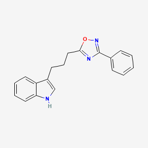 3-[3-(3-phenyl-1,2,4-oxadiazol-5-yl)propyl]-1H-indole