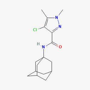 N-(1-ADAMANTYL)-4-CHLORO-1,5-DIMETHYL-1H-PYRAZOLE-3-CARBOXAMIDE