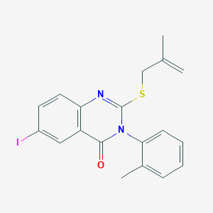 molecular formula C19H17IN2OS B4805444 6-iodo-3-(2-methylphenyl)-2-[(2-methyl-2-propen-1-yl)thio]-4(3H)-quinazolinone 