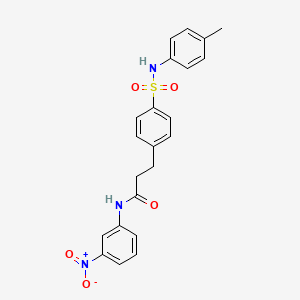 molecular formula C22H21N3O5S B4805447 3-[4-[(4-methylphenyl)sulfamoyl]phenyl]-N-(3-nitrophenyl)propanamide 