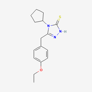 molecular formula C16H21N3OS B4805457 4-cyclopentyl-5-(4-ethoxybenzyl)-4H-1,2,4-triazole-3-thiol 