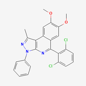 5-(2,6-dichlorophenyl)-7,8-dimethoxy-1-methyl-3-phenyl-3H-pyrazolo[3,4-c]isoquinoline