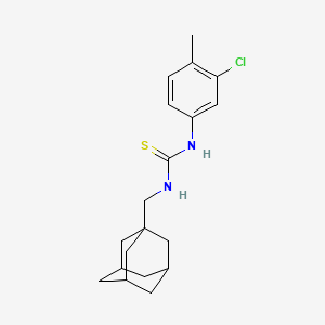 molecular formula C19H25ClN2S B4805504 N-(1-adamantylmethyl)-N'-(3-chloro-4-methylphenyl)thiourea 