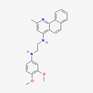 molecular formula C24H25N3O2 B4805509 N1-(3,4-DIMETHOXYPHENYL)-N2-{2-METHYLBENZO[H]QUINOLIN-4-YL}ETHANE-1,2-DIAMINE 