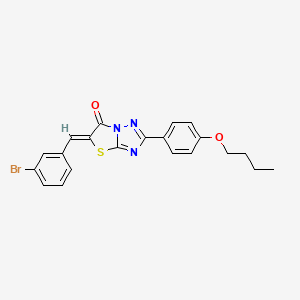 (5Z)-5-[(3-Bromophenyl)methylidene]-2-(4-butoxyphenyl)-5H,6H-[1,2,4]triazolo[3,2-B][1,3]thiazol-6-one