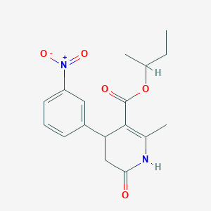 molecular formula C17H20N2O5 B4805549 Butan-2-yl 2-methyl-4-(3-nitrophenyl)-6-oxo-1,4,5,6-tetrahydropyridine-3-carboxylate 