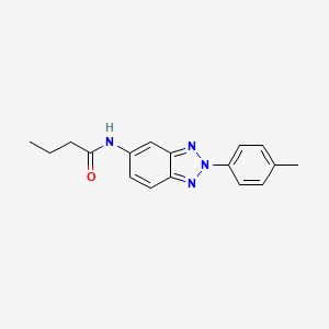 molecular formula C17H18N4O B4805551 N-[2-(4-methylphenyl)-2H-1,2,3-benzotriazol-5-yl]butanamide 