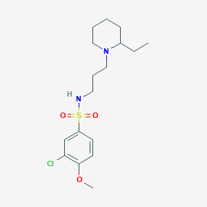 3-chloro-N-[3-(2-ethyl-1-piperidinyl)propyl]-4-methoxybenzenesulfonamide