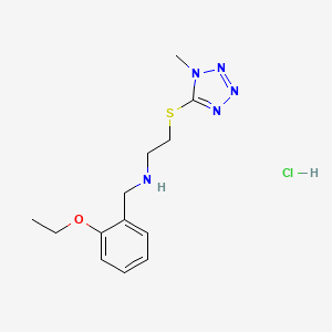 molecular formula C13H20ClN5OS B4805581 N-[(2-ethoxyphenyl)methyl]-2-(1-methyltetrazol-5-yl)sulfanylethanamine;hydrochloride 