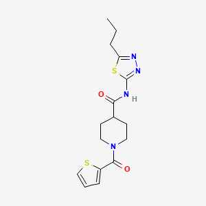 N-(5-propyl-1,3,4-thiadiazol-2-yl)-1-(thiophene-2-carbonyl)piperidine-4-carboxamide