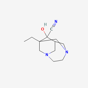 1-ethyl-9-hydroxy-3,6-diazatricyclo[4.3.1.1~3,8~]undecane-9-carbonitrile