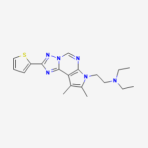 N-{2-[8,9-DIMETHYL-2-(2-THIENYL)-7H-PYRROLO[3,2-E][1,2,4]TRIAZOLO[1,5-C]PYRIMIDIN-7-YL]ETHYL}-N,N-DIETHYLAMINE