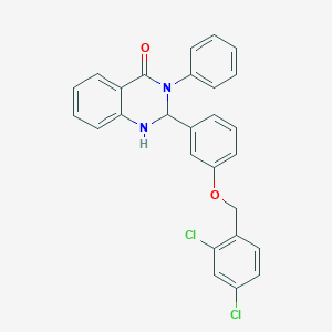 2-{3-[(2,4-dichlorobenzyl)oxy]phenyl}-3-phenyl-2,3-dihydro-4(1H)-quinazolinone