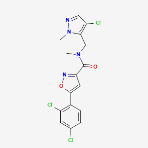 N-[(4-chloro-1-methyl-1H-pyrazol-5-yl)methyl]-5-(2,4-dichlorophenyl)-N-methyl-3-isoxazolecarboxamide