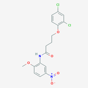 molecular formula C17H16Cl2N2O5 B4805692 4-(2,4-dichlorophenoxy)-N-(2-methoxy-5-nitrophenyl)butanamide 