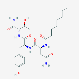B048057 N-Octanoyl-asparaginyl-tyrosyl-threoninamide CAS No. 117978-19-5
