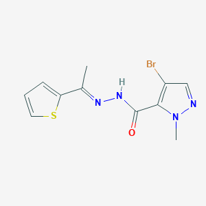 molecular formula C11H11BrN4OS B4805704 4-bromo-1-methyl-N'-[1-(2-thienyl)ethylidene]-1H-pyrazole-5-carbohydrazide 