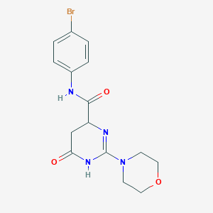 molecular formula C15H17BrN4O3 B4805711 N-(4-bromophenyl)-2-(morpholin-4-yl)-6-oxo-3,4,5,6-tetrahydropyrimidine-4-carboxamide 