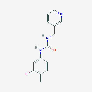 molecular formula C14H14FN3O B4805738 N-(3-FLUORO-4-METHYLPHENYL)-N'-(3-PYRIDYLMETHYL)UREA 