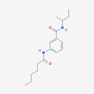 N-(sec-butyl)-3-(hexanoylamino)benzamide