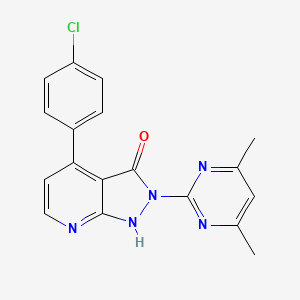 molecular formula C18H14ClN5O B4805795 4-(4-chlorophenyl)-2-(4,6-dimethylpyrimidin-2-yl)-1,2-dihydro-3H-pyrazolo[3,4-b]pyridin-3-one 