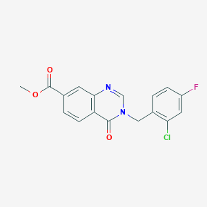 METHYL 3-[(2-CHLORO-4-FLUOROPHENYL)METHYL]-4-OXO-3,4-DIHYDROQUINAZOLINE-7-CARBOXYLATE