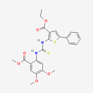 ethyl 2-[({[4,5-dimethoxy-2-(methoxycarbonyl)phenyl]amino}carbonothioyl)amino]-5-phenyl-3-thiophenecarboxylate