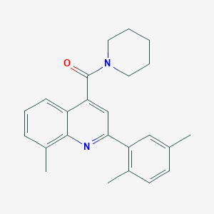 2-(2,5-DIMETHYLPHENYL)-8-METHYL-4-(PIPERIDINE-1-CARBONYL)QUINOLINE