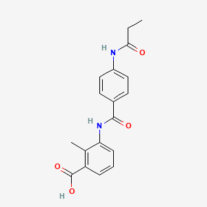 2-Methyl-3-[[4-(propanoylamino)benzoyl]amino]benzoic acid