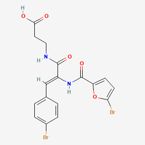 3-[[(Z)-2-[(5-bromofuran-2-carbonyl)amino]-3-(4-bromophenyl)prop-2-enoyl]amino]propanoic acid